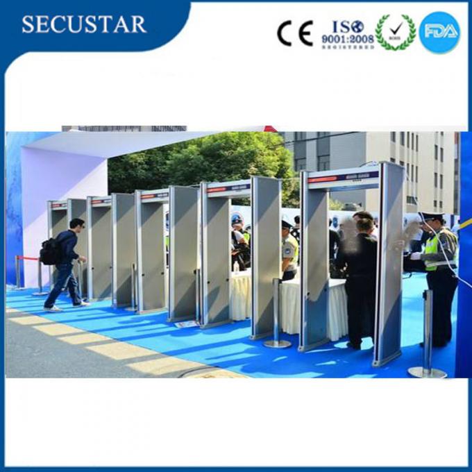 Remote Control Walk Through Metal Detector Gate 6 Zones With Led