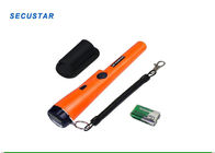 Waterproof Gold Pinpoint Hand Held Metal Detector ABS Rubber With LED Light Alarm supplier