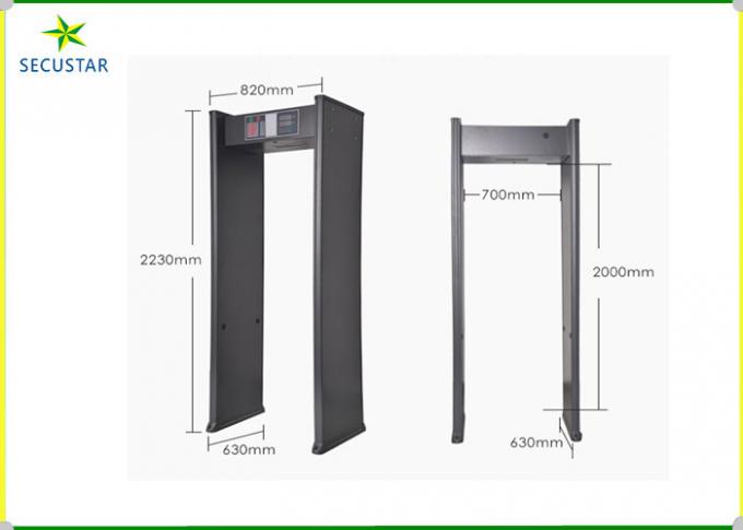 Body Temperature Test Door Frame Metal Detector Sound Alarm Sensitivity Adjustable 0